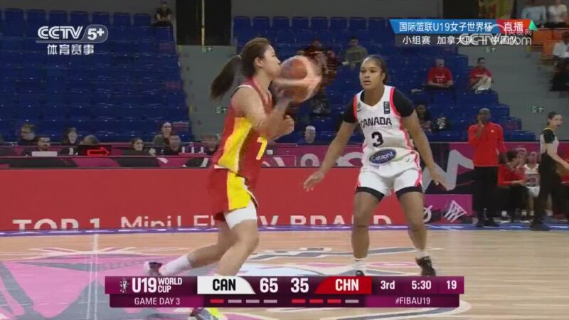 3连败U19女篮世界杯-冉珂嘉14+7 中国63分惨败加拿大